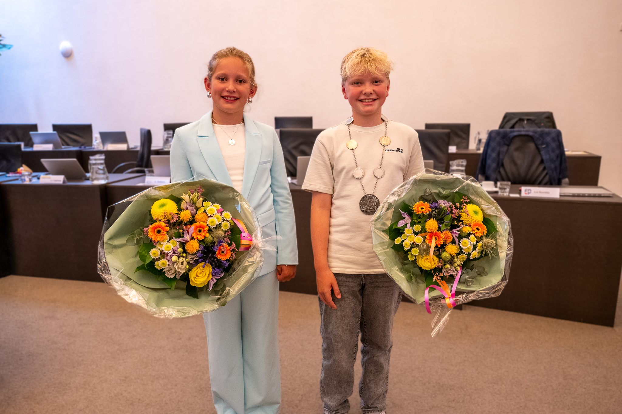 Afscheid van kinderburgemeester Menthe en welkom voor Ate