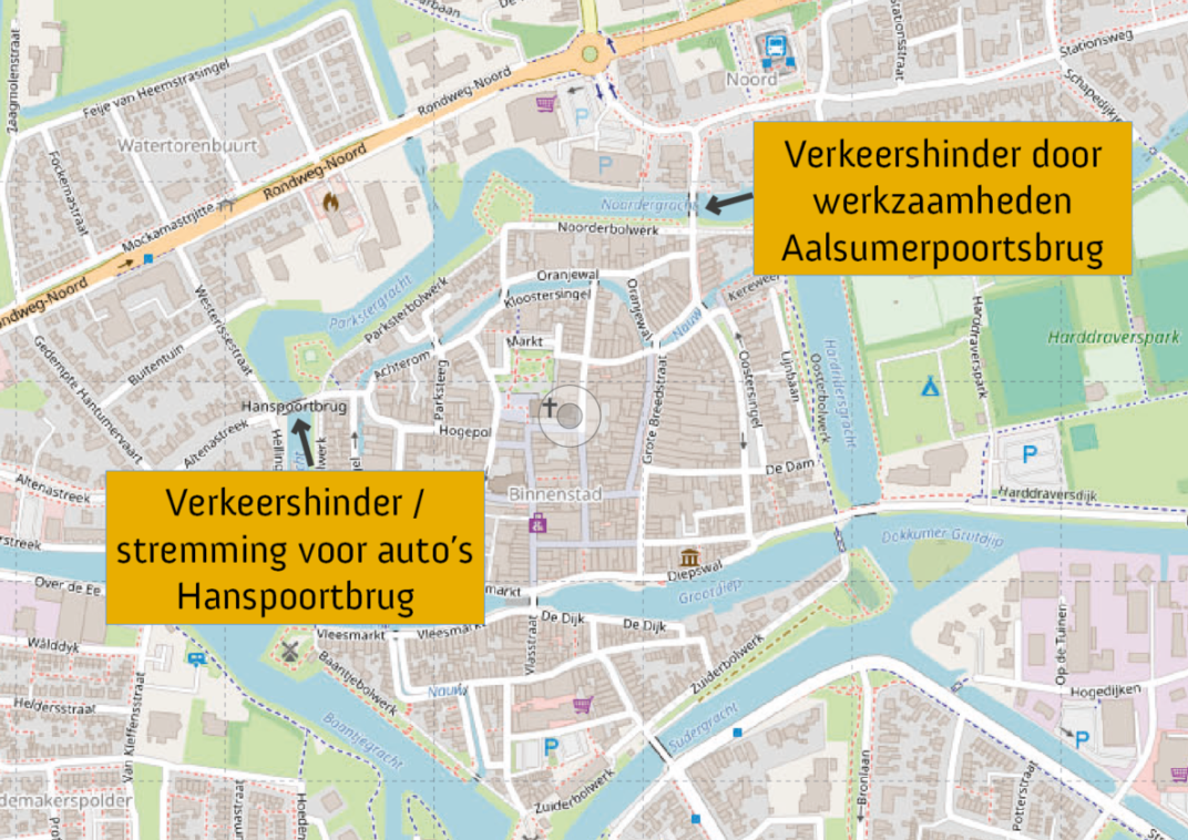 Kaart met locatieaanduiding