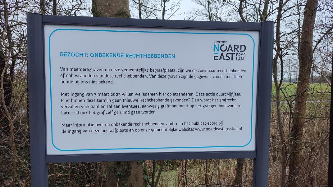 Bord begraafplaats Mitselwier