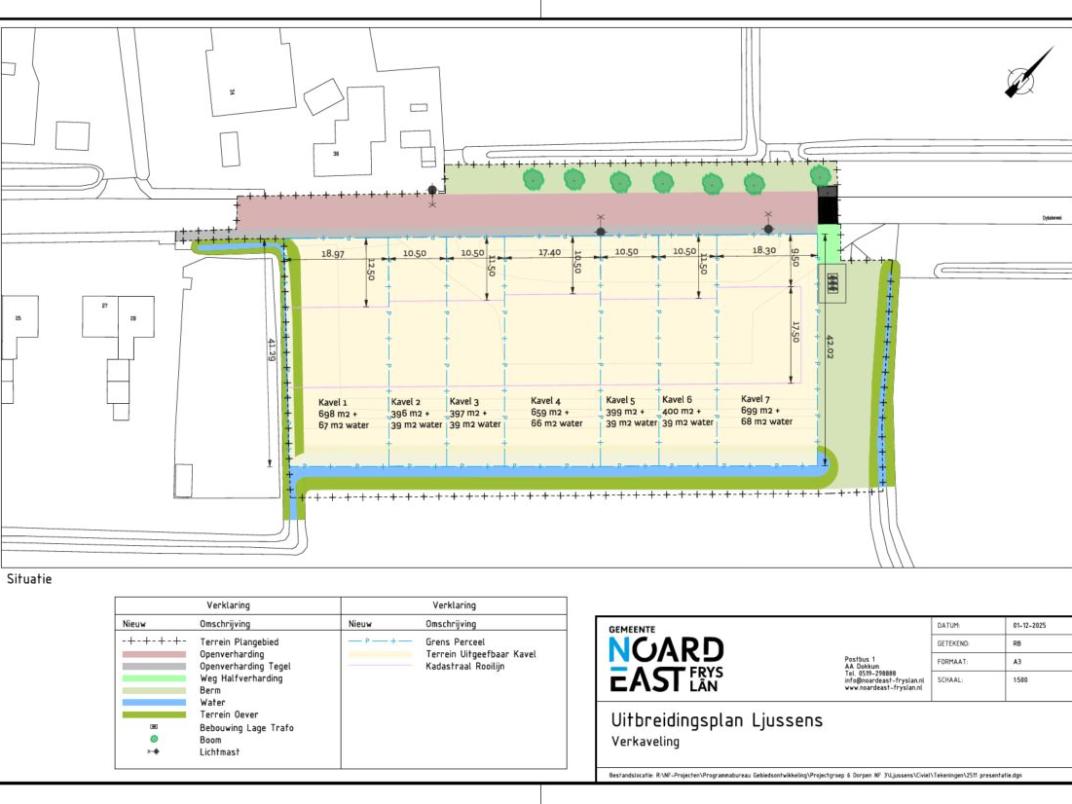 verkavelingstekening Ljussens