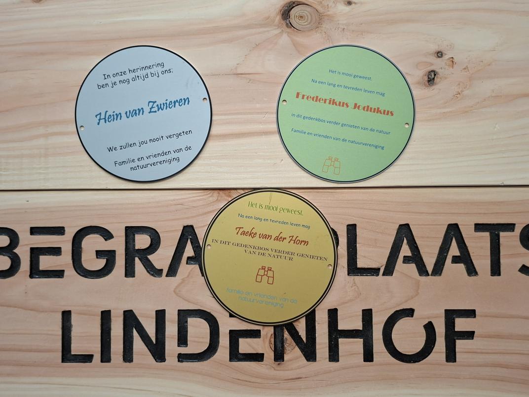 Gedenkplaatje voorbeeld